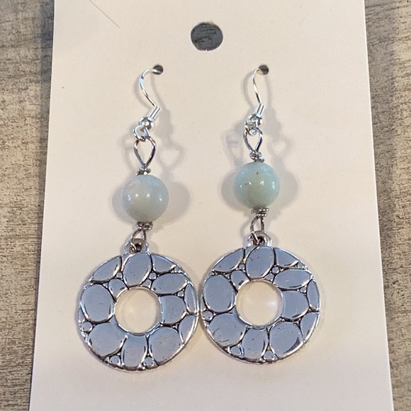 Silver Drop Earrings - Picture 1 of 5